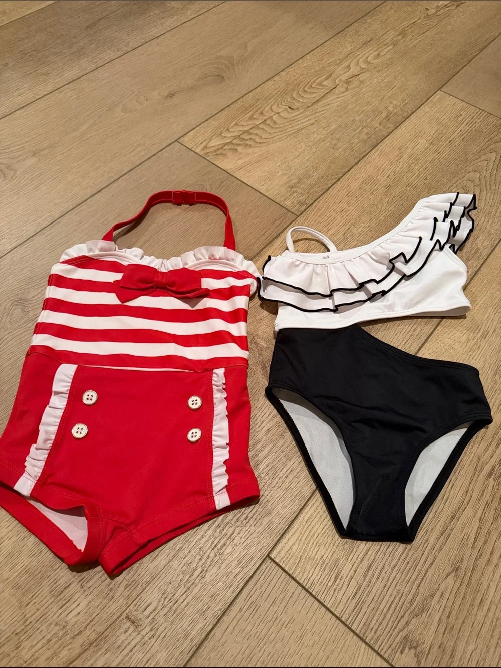 Janie and Jack. Set up two swimsuits. Like New. Size 3.